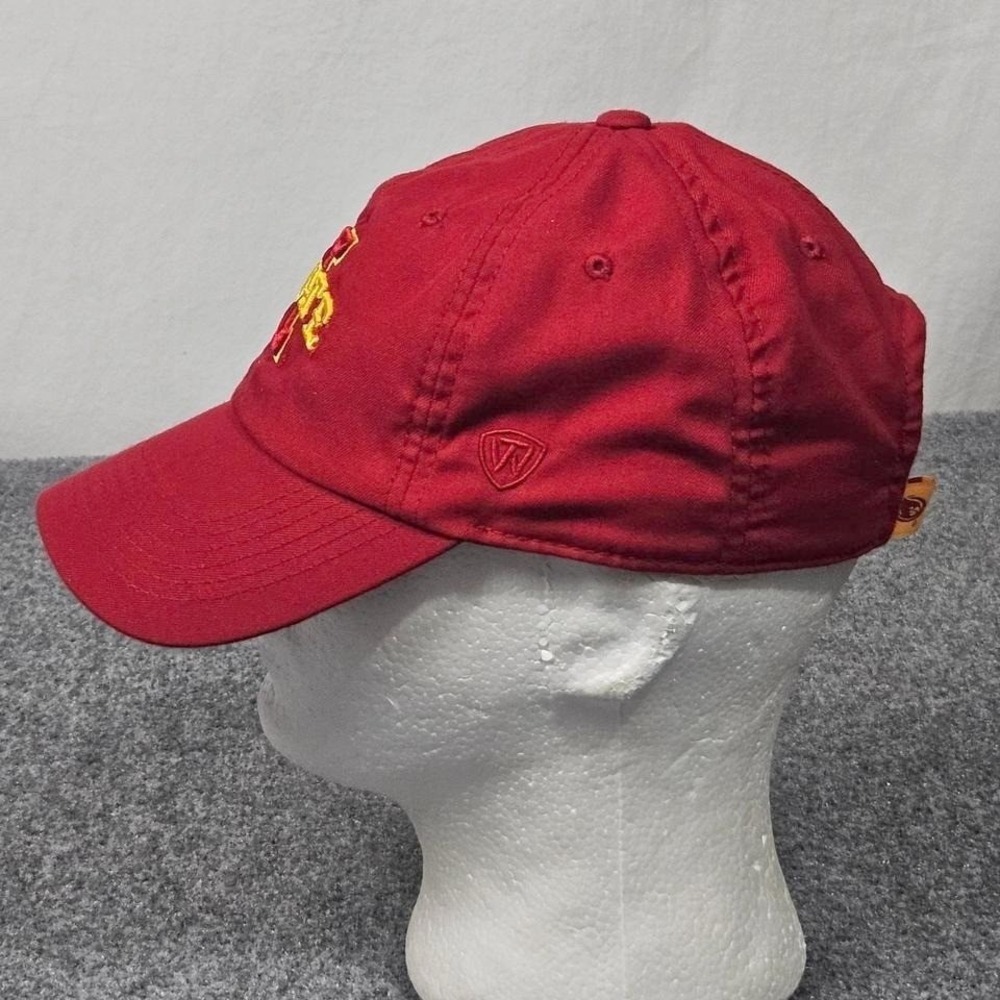 Iowa State Cyclones Hat Top of the World Red Strapback NCAA University Cap Ames - Picture 2 of 8